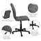 Flash Furniture Mid-Back Gray Quilted Vinyl Swivel Task Office Chair GO-1691-1-GY-GG - alternate 7